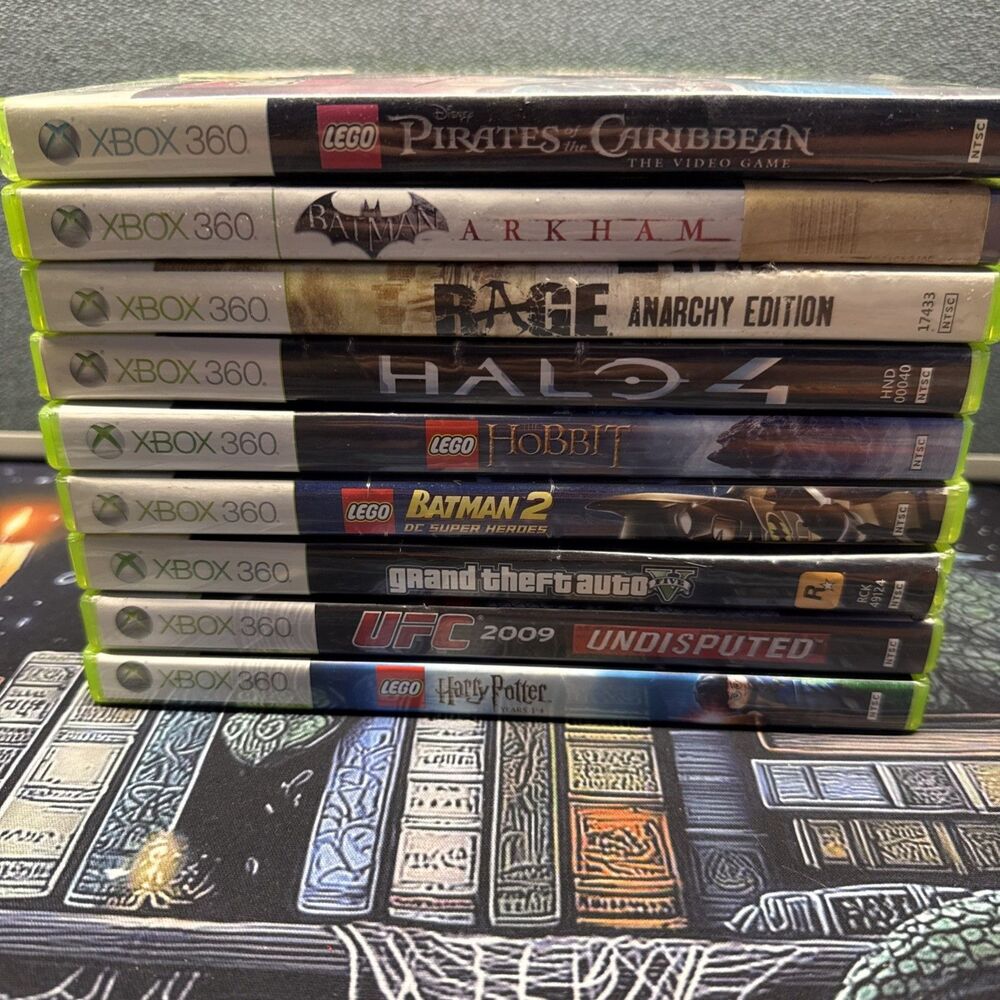 Xbox 360 Game Lot Of 9 Lego Batman Rage GTA Halo UFC